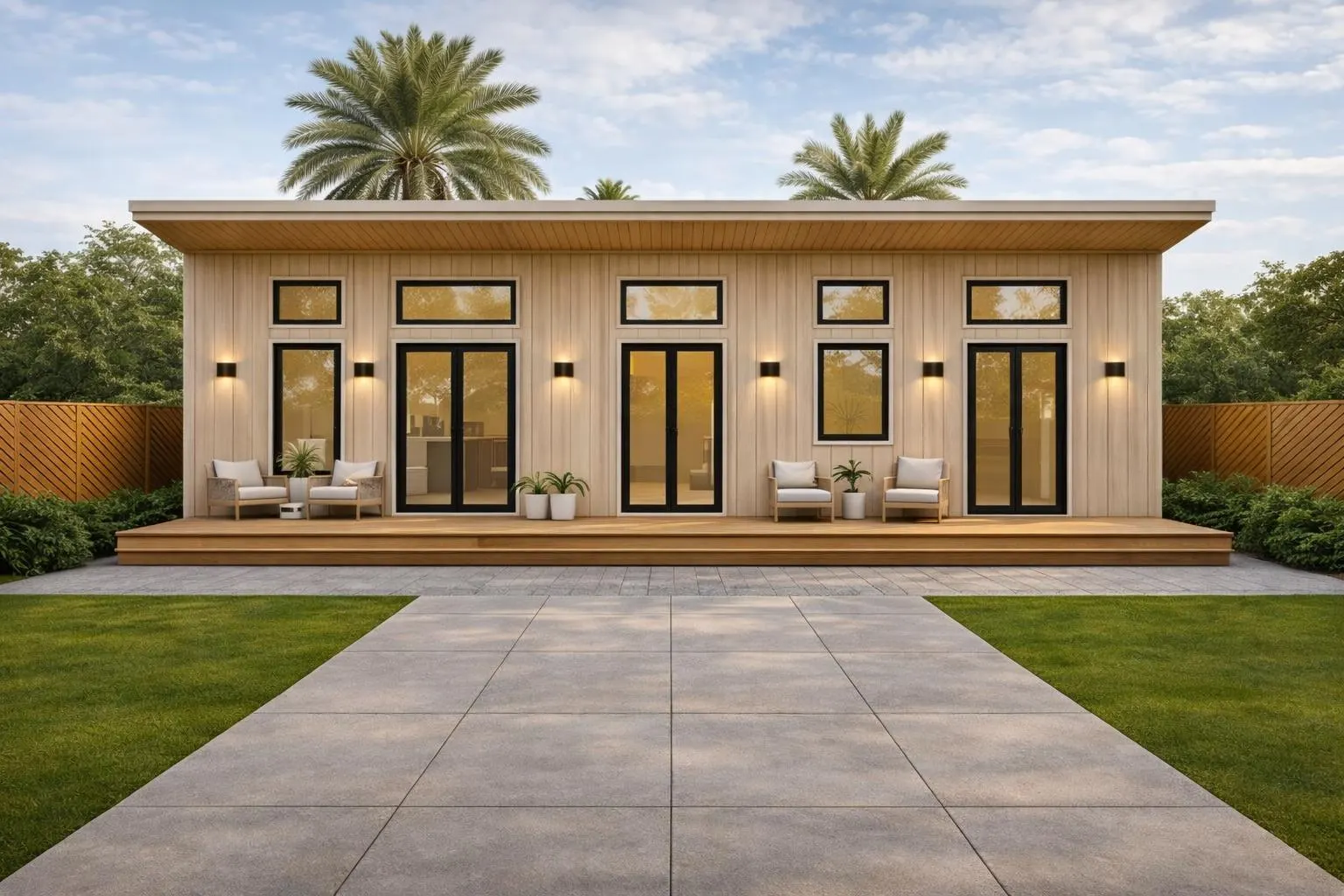 Modern Tiny House Plan 2 Bedroom Cabin | 624 sqft