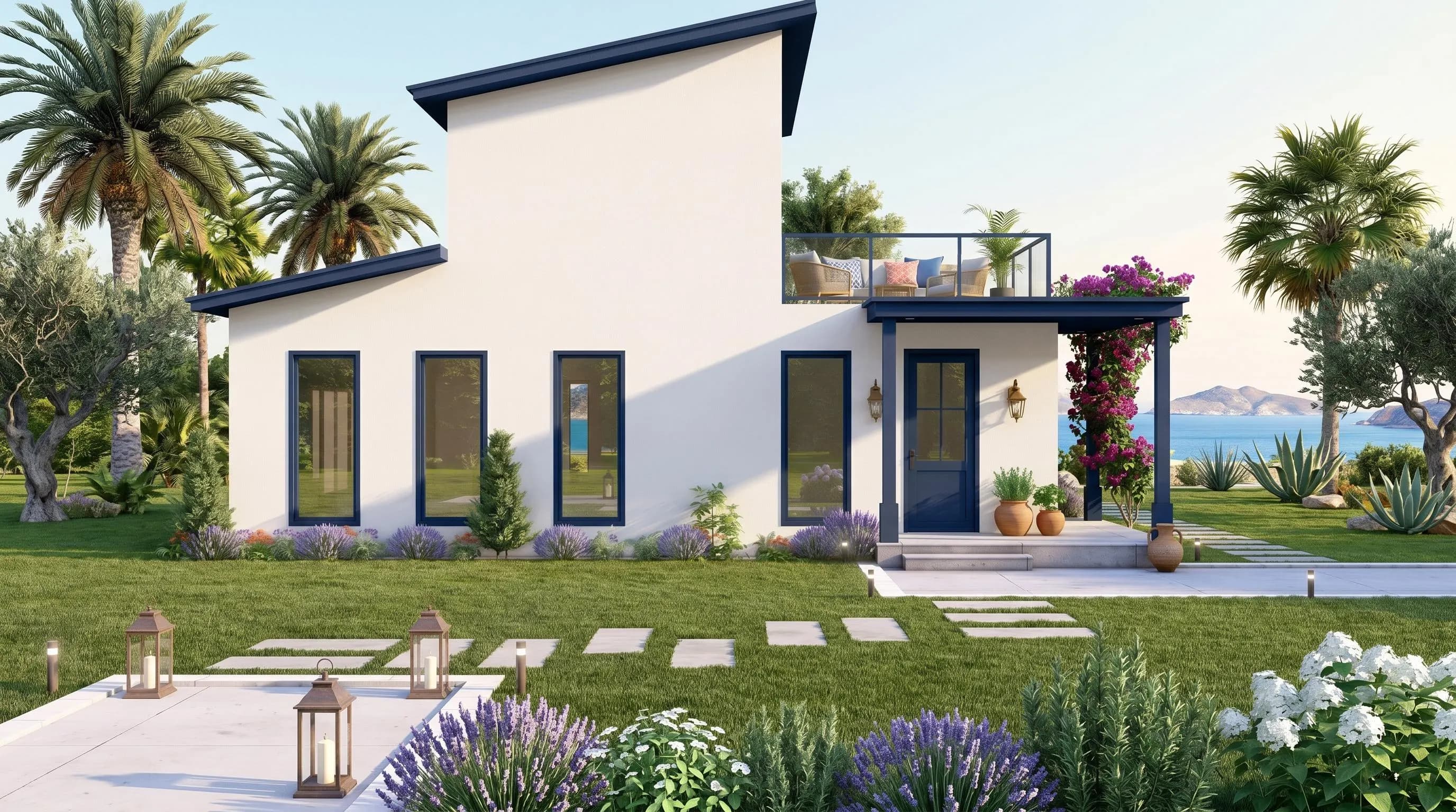 Two Story Modern Farmhouse House Plan, 2 Bedroom 2 Bath Tiny Home Plans, 1250 Sq Ft