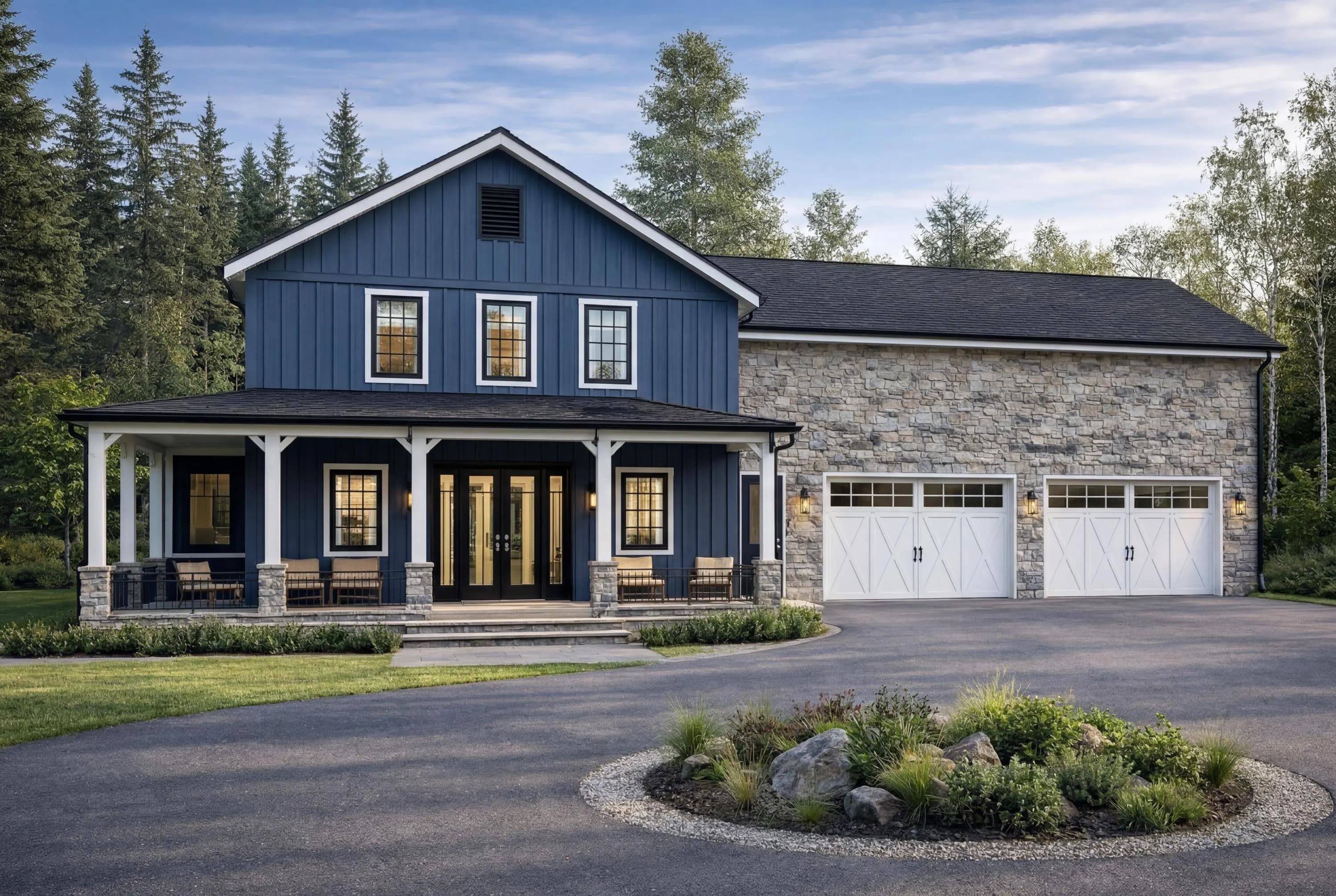Modern Farmhouse House Plan | 5 Bedroom 3.5 Bath | 2 Car Garage | 3300 Sq Ft
