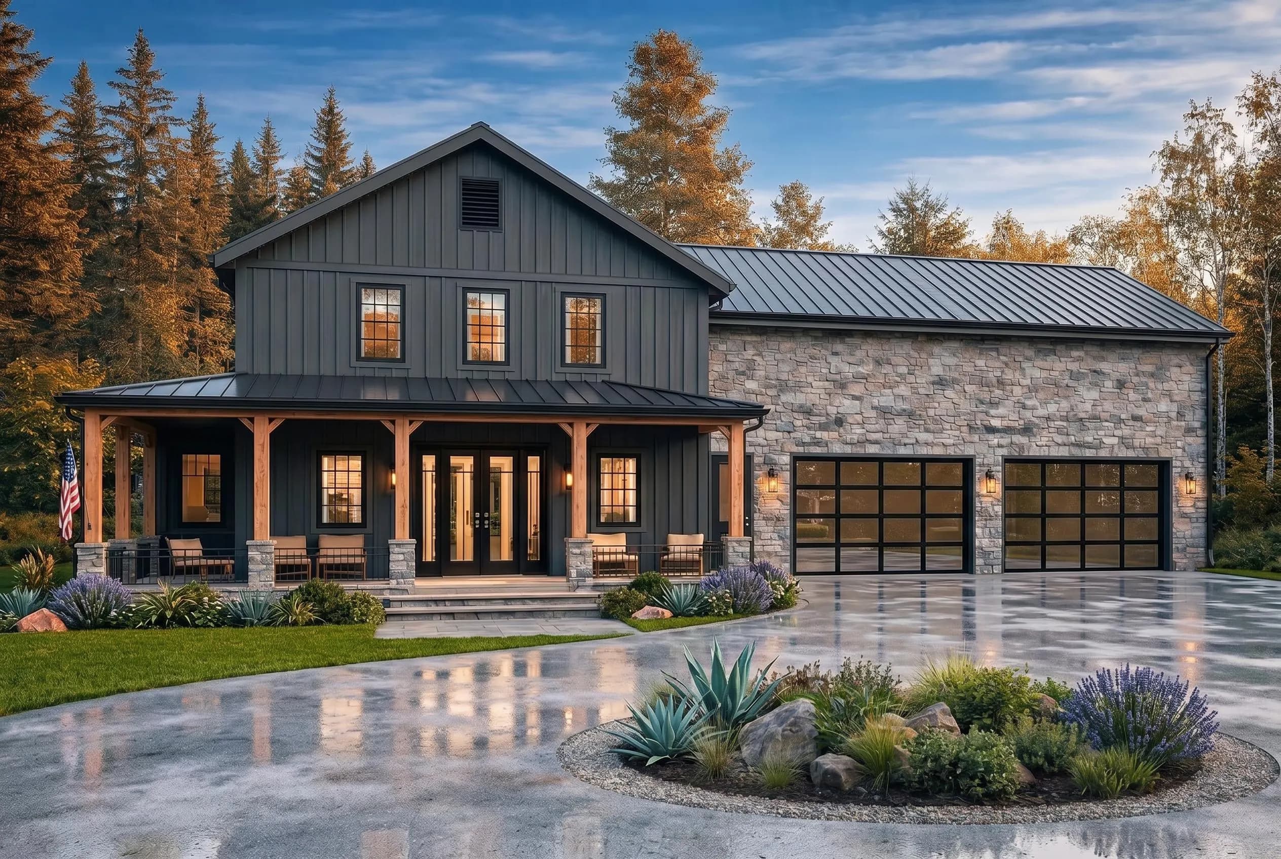 Modern Barndominium House Plan, 5 Bedroom Farmhouse Floor Plan, 3300 Sq Ft