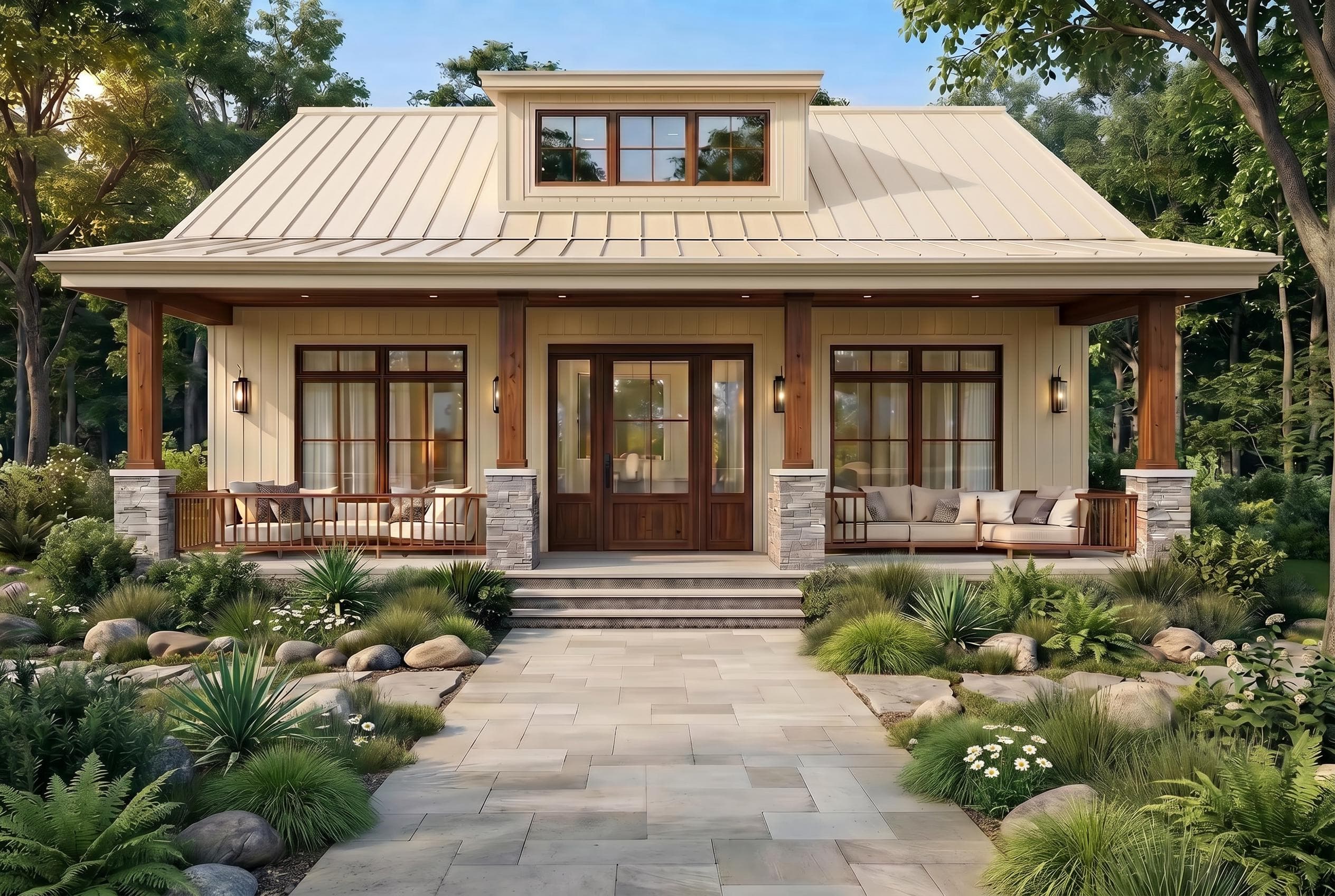 Modern Farmhouse House Plan 1500 Sq Ft | 3 Bed 2 Bath Single Story