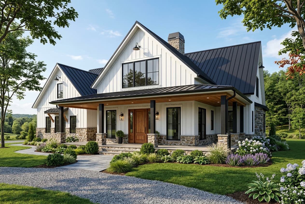 Luxury barndominium exterior